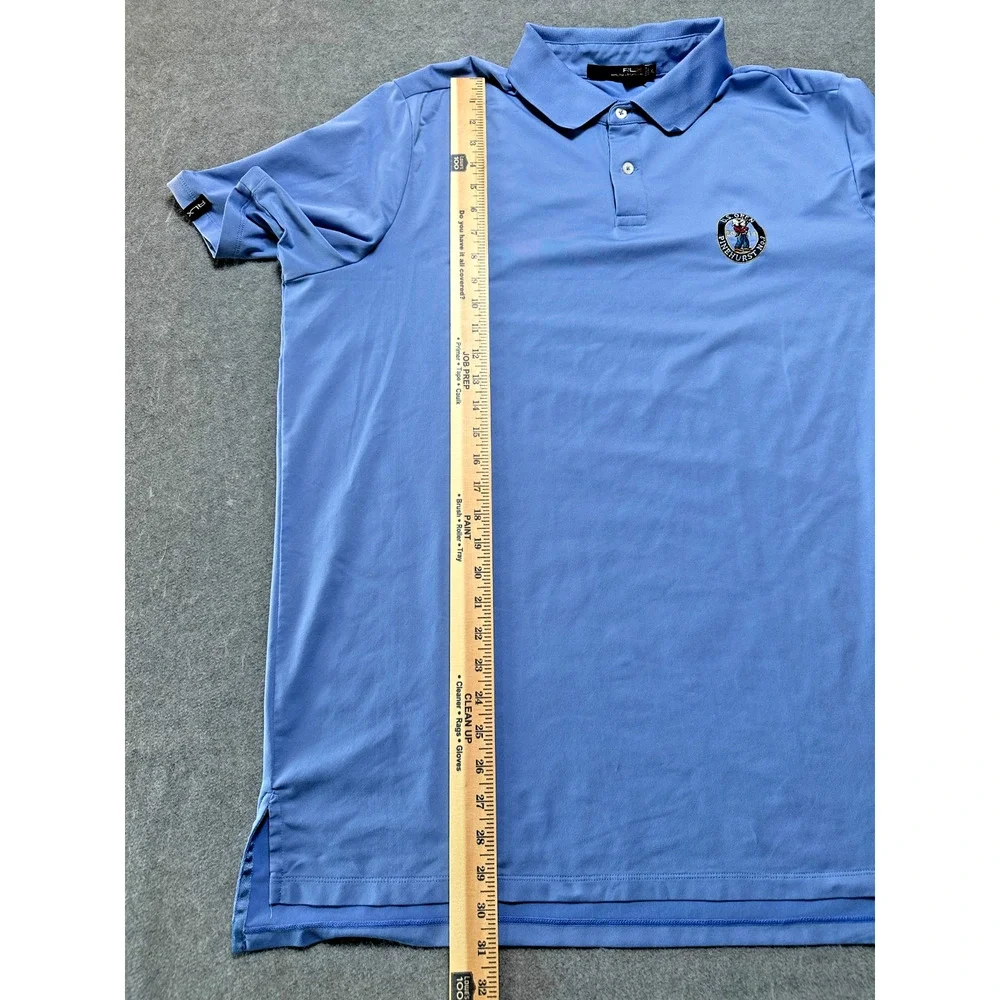 RLX Ralph Lauren Golf Polo Shirt Blue Performance Mens XL